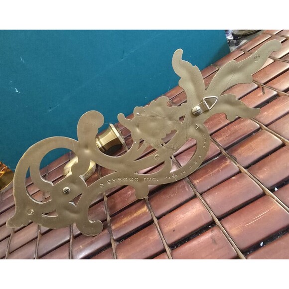 Vintage 1960s Ornate Wall Sconce Candle Holder Hollywood Regency Syroco Inc - Picture 5 of 5